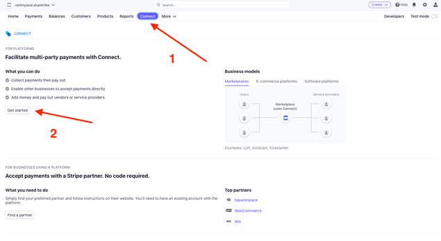 Stripe connect